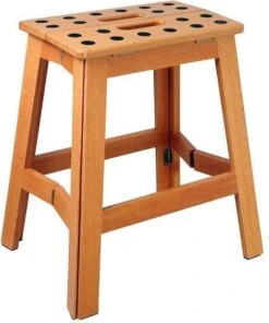 PUHLMANN - Inklapbare Kruk, JAMES, Hout, 41 Cm Hoog, Max 150 Kilo
