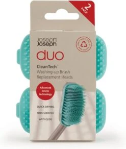 Duo Reserve Borstelkop Voor Afwasborstel, Set Van 2 Stuks, Licht Blauw - Joseph Joseph -HG Sales 1015x1200