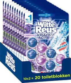 Witte Reus Kracht Actief Toiletblok - Lavendel - WC Blokjes Voordeelverpakking - 20 Stuks