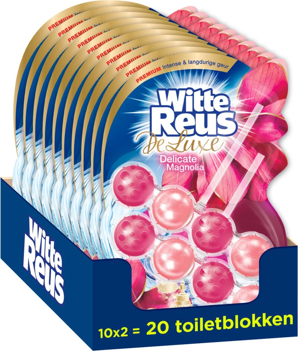 Witte Reus DeLuxe Toiletblok - Delicate Magnolia - WC Blokjes Voordeelverpakking - 20 Stuks 7 Witte Reus DeLuxe Toiletblok - Delicate Magnolia - WC Blokjes Voordeelverpakking - 20 Stuks - Afbeelding 7