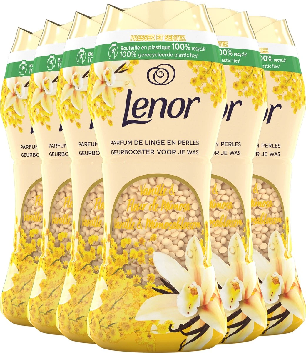 Lenor Vanille En Mimosabloesem Parels - In-Wash Geurbooster - Voordeelverpakking 6 X 15 Wasbeurten 1 Lenor Vanille En Mimosabloesem Parels - In-Wash Geurbooster - Voordeelverpakking 6 X 15 Wasbeurten