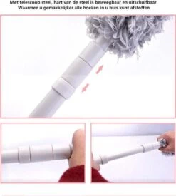Plumeau/met Telescoopsteel/uitschuifbaar/microvezel Buigbare Borstelkop/9 X 126cm Max-lengte179cm -HG Sales 1076x1200 2