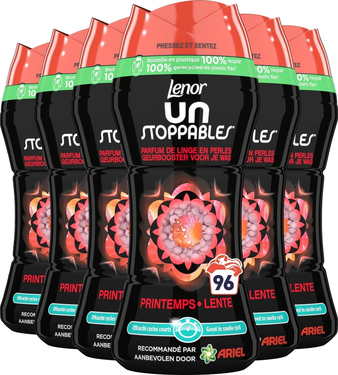 Lenor Geurbooster Lente Fris - Geurparels - 6x16 Wasbeurten - Voordeelverpakking 1 Lenor Geurbooster Lente Fris - Geurparels - 6x16 Wasbeurten - Voordeelverpakking