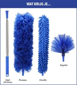 Telescopische Plumeau – Uitschuifbaar – Microvezel – Set Van 3 Opzetstukken – Stoffer – Ragebol -HG Sales 1084x1200 2