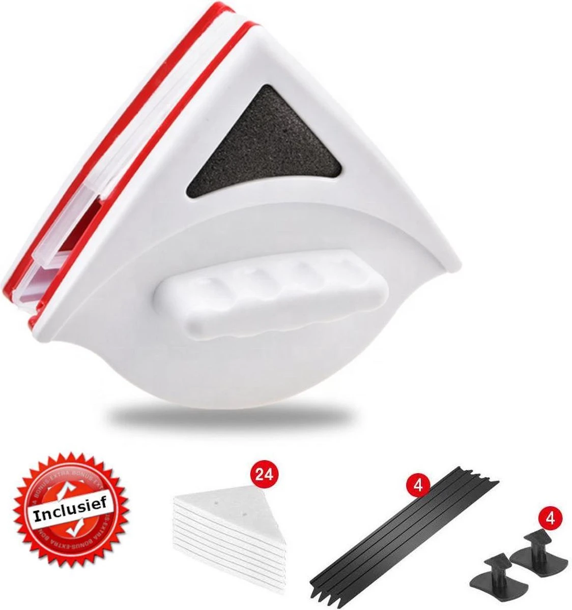 Merkloos Magnetische Raamwisser - Ruitenreiniger - Inclusief 24 Sponsjes + 4 Wissers + 4 Buttons 7 Merkloos Magnetische Raamwisser - Ruitenreiniger - Inclusief 24 Sponsjes + 4 Wissers + 4 Buttons - Afbeelding 7