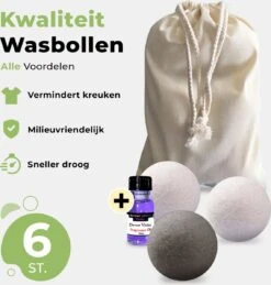 Drogerballen Met Wasparfum - Droogballen - Set Van 6 XL Ballen - Wasdroger Ballen Wol - 100% Nieuw-Zeelands Schapenwol - Wasballen 15 Drogerballen Met Wasparfum - Droogballen - Set Van 6 XL Ballen - Wasdroger Ballen Wol - 100% Nieuw-Zeelands Schapenwol - Wasballen -HG Sales 1143x1200