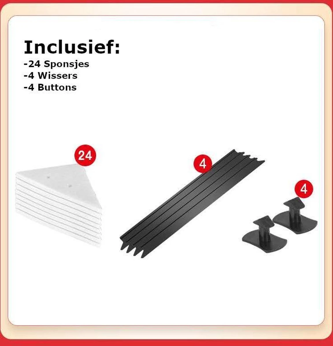 Merkloos Magnetische Raamwisser - Ruitenreiniger - Inclusief 24 Sponsjes + 4 Wissers + 4 Buttons 9 Merkloos Magnetische Raamwisser - Ruitenreiniger - Inclusief 24 Sponsjes + 4 Wissers + 4 Buttons - Afbeelding 9