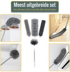 Alternative view of Livv Goods Telescopische Plumeau Set Met Telescoopsteel - 5 In 1 - Tot 250 Cm Uitschuifbaar - Duster - Stoffer