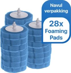 RevoBrush 28x Ocean Breeze Foaming Pads Navulling - WC Borstel Met Houder Vrijstaand