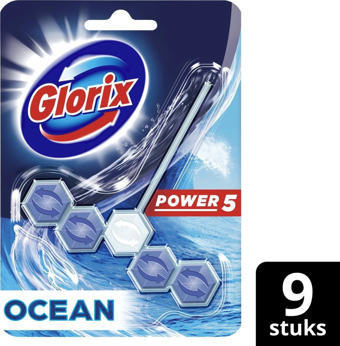 Glorix Power 5 Toiletblokken - Ocean - 9 Stuks - Halfjaarbox - Voordeelverpakking 3 Glorix Power 5 Toiletblokken - Ocean - 9 Stuks - Halfjaarbox - Voordeelverpakking - Afbeelding 3