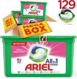 Alternative view of Ariel All In 1 Wasmiddel Pods Fresh Sensations - 3x43 Wasbeurten - Halfjaarbox