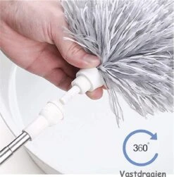 Fain® Plumeau Met Telescoopsteel – Grijs – 80 Tot 240 Cm - Uitschuifbaar – Wasbaar - Flexibel 360° Draaibaar – Duster - Microvezel Ragebol -HG Sales 1181x1200 9