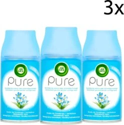 Air Wick Freshmatic Automatische Spray - Luchtverfrisser - Pure Lentedauw Navulling - 3 Stuks