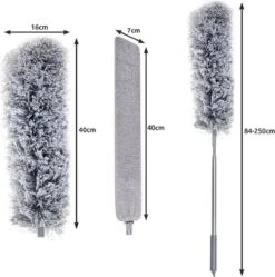 Eleganca Telescopische Plumeau Met Telescoopsteel Met 2 Koppen - 84 Tot 250 Cm - Uitschuifbaar - Ragebol - Stoffer - Lichtgewicht 8 Eleganca Telescopische Plumeau Met Telescoopsteel Met 2 Koppen - 84 Tot 250 Cm - Uitschuifbaar - Ragebol - Stoffer - Lichtgewicht -HG Sales 1190x1200 9