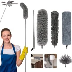 BOTC Telescopische Plumeau Met Telescoopsteel - 5 In 1 - Tot 250 Cm - Plumeau Uitschuifbaar- Stoffer - Duster