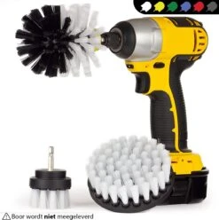 Kibani 3 Delige Borstelset Voor Boormachine - Wit - Voor Wielen, Tapijt En Bekleding - Schrobborstel – Boorborstel – Schuurborstel - Borstel Boormachine – Schoonmaakborstel – Reinigingsborstel – Tapijtreiniger - Borstelset -HG Sales 1194x1200 12
