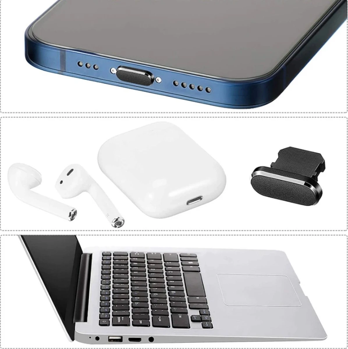 Merkloos Complete Schoonmaak Set Laadpoort Stofverwijderaar Geschikt Voor Apple Iphone Pro En Airpods - Dust Cover Cleaning Kit – Oplaadpoort Schoonmaken – Stofkapje Anti Stof Plug Schoonmaakset Tips 6 Merkloos Complete Schoonmaak Set Laadpoort Stofverwijderaar Geschikt Voor Apple Iphone Pro En Airpods - Dust Cover Cleaning Kit – Oplaadpoort Schoonmaken – Stofkapje Anti Stof Plug Schoonmaakset Tips - Afbeelding 6