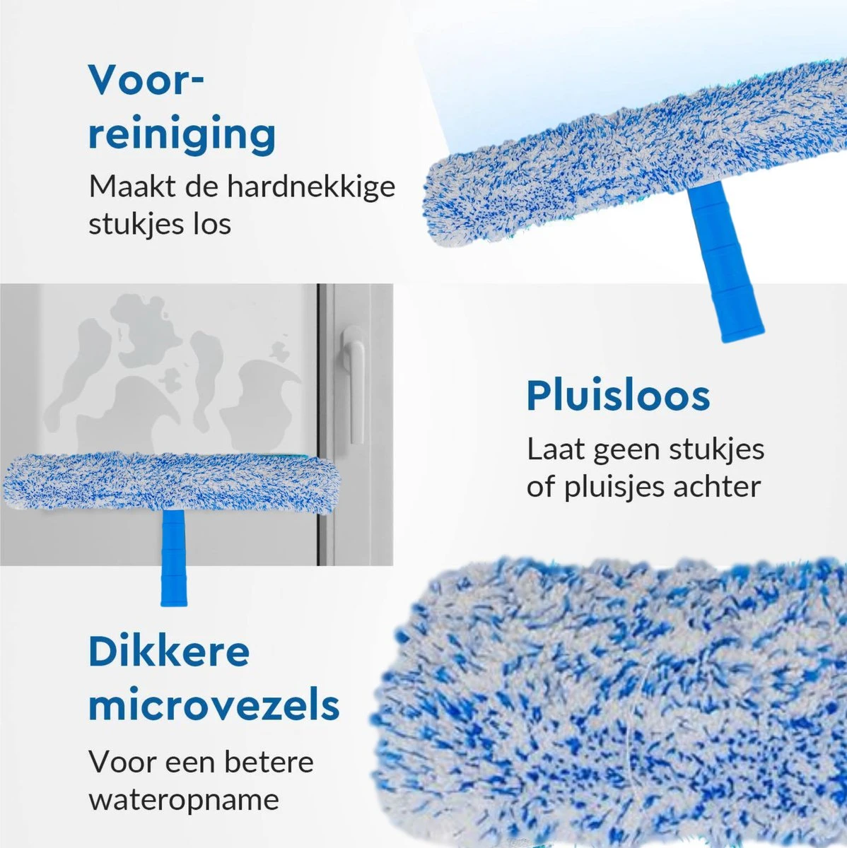 KT CLEANING - Raamwisser - Ramen Wassen Set Met Emmer - Ramen Wassen - Raamtrekker - Microvezeldoekjes 4 KT CLEANING - Raamwisser - Ramen Wassen Set Met Emmer - Ramen Wassen - Raamtrekker - Microvezeldoekjes - Afbeelding 4