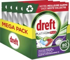 Dreft Platinum Plus All In One Machine Clean - Vaatwastabletten - 80 Tabletten -HG Sales 1200x1027 1