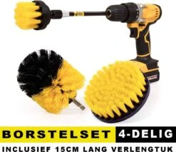 Professionele 4 Delige Borstelset Voor De Boormachine Incl. Verlengstuk, Deze Schoonmaak Schuurborstel Elektrisch Opzetborstel Schrobborstel Set Is Geschikt Als Schrobber Voor Badkamer, Auto, Keuken En Tuin 13 Professionele 4 Delige Borstelset Voor De Boormachine Incl. Verlengstuk, Deze Schoonmaak Schuurborstel Elektrisch Opzetborstel Schrobborstel Set Is Geschikt Als Schrobber Voor Badkamer, Auto, Keuken En Tuin -HG Sales 1200x1034 2