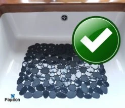 Merkloos Papillon - Gootsteenmat - 40x30 Cm - Kiezels Zwart -HG Sales 1200x1039 1