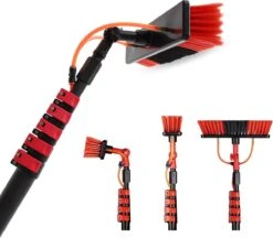 Merkloos Telescoopsteel Ramenwassen 4,6M - Met Borstel & Waterdoorvoer - Voor Ramen - Watertoevoer - Borstel -HG Sales 1200x1051 4