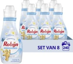 Robijn Jasmijn & Sandelhout Wasverzachter - 8 X 30 Wasbeurten- Voordeelverpakking 24 Robijn Jasmijn & Sandelhout Wasverzachter - 8 X 30 Wasbeurten- Voordeelverpakking -HG Sales 1200x1053 2