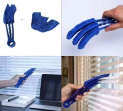 Alternative view of Musthave Gadget Blauw - Professionele, Jaloezie & Lamellen Reiniger - Lamellen Borstel - Stof Verwijderaar - Jaloezie Stoffer - Incl. Extra Microvezeldoekje