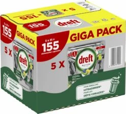 Dreft Platinum All In One Vaatwascapsules Citroen 155 Stuks