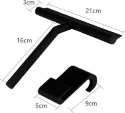 ATV PERFECTUM Douchewisser Zwart Met Ophangsysteem - Raamwisser- Trekker Douche - Silicone - 21cm X 16cm - Badkamer Accessoires - Douchewisser -HG Sales 1200x1087 2