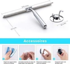 Merkloos Luxe Douchewisser 25 Cm - Aluminium - Inclusief Ophangsysteem - Trekker - Badkamer Accessoires - Raamwisser - Roestvrij Staal -HG Sales 1200x1093 1