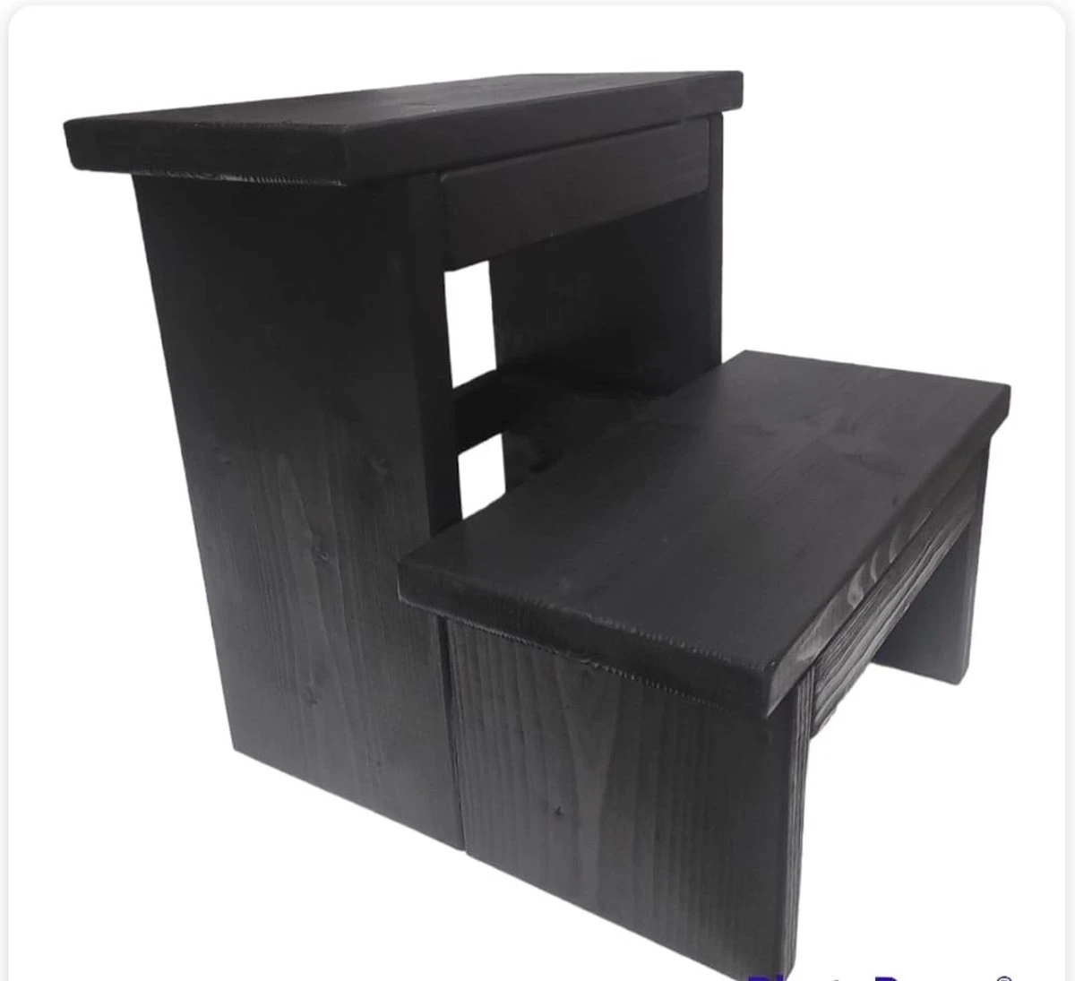 KEUKENTRAPJE-STEIGERHOUT-ZWART 3 KEUKENTRAPJE-STEIGERHOUT-ZWART - Afbeelding 3