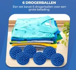 Roegaarden Drogerballen - Wasbollen - 6 Stuks - Siliconen - Sneller Droog - Anti-kreuk -HG Sales 1200x1100
