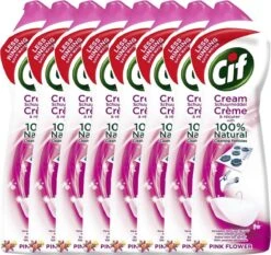 CIF Cream Pink Flower - 8 X 500 Ml - Schuurmiddel - Voordeelverpakking -HG Sales 1200x1132 6