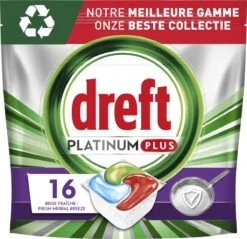 Dreft Platinum Plus All In One Machine Clean - Vaatwastabletten - 5 X 16 Tabletten -HG Sales 1200x1160 18
