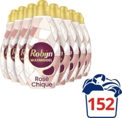 Robijn Klein & Krachtig Rosé Chique Vloeibaar Wasmiddel - 8 X 19 Wasbeurten - Voordeelverpakking -HG Sales 1200x1164 1