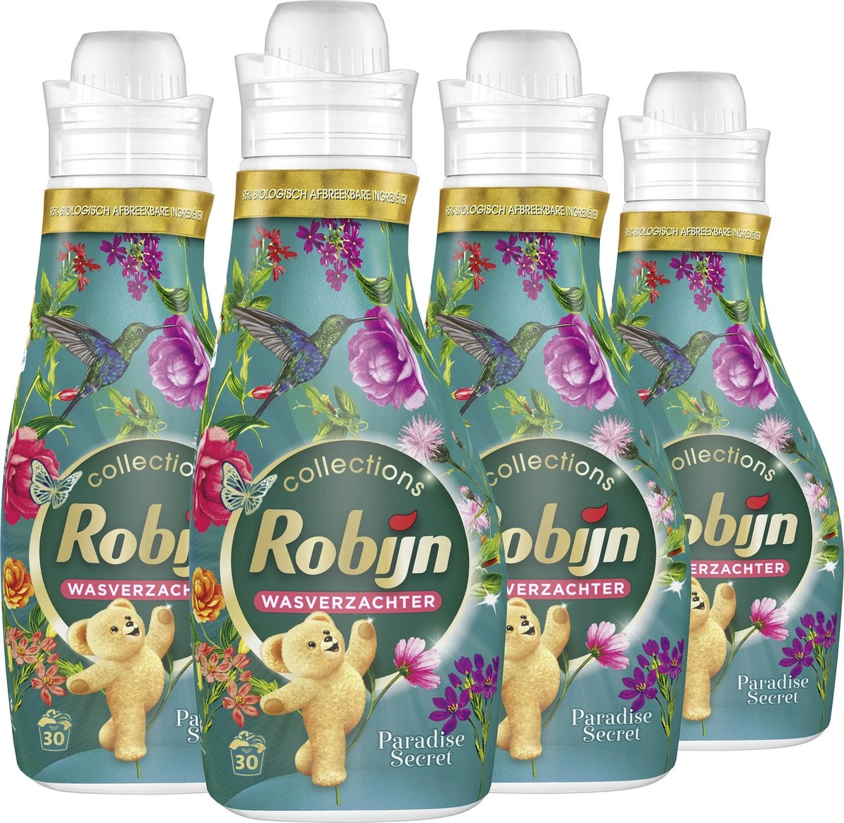 Robijn Collections Paradise Secret Wasverzachter - 4 X 30 Wasbeurten - Voordeelverpakking 2 Robijn Collections Paradise Secret Wasverzachter - 4 X 30 Wasbeurten - Voordeelverpakking - Afbeelding 2