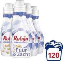 Robijn Puur & Zacht Wasverzachter - 4 X 30 Wasbeurten - Voordeelverpakking -HG Sales 1200x1171 2