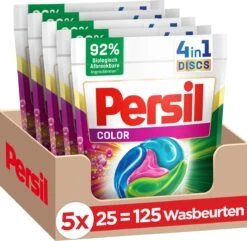 Persil® Persil 4in1 Discs Color Wascapsules - Wasmiddel Capsules - Voordeelverpakking - 5 X 25 Wasbeurten