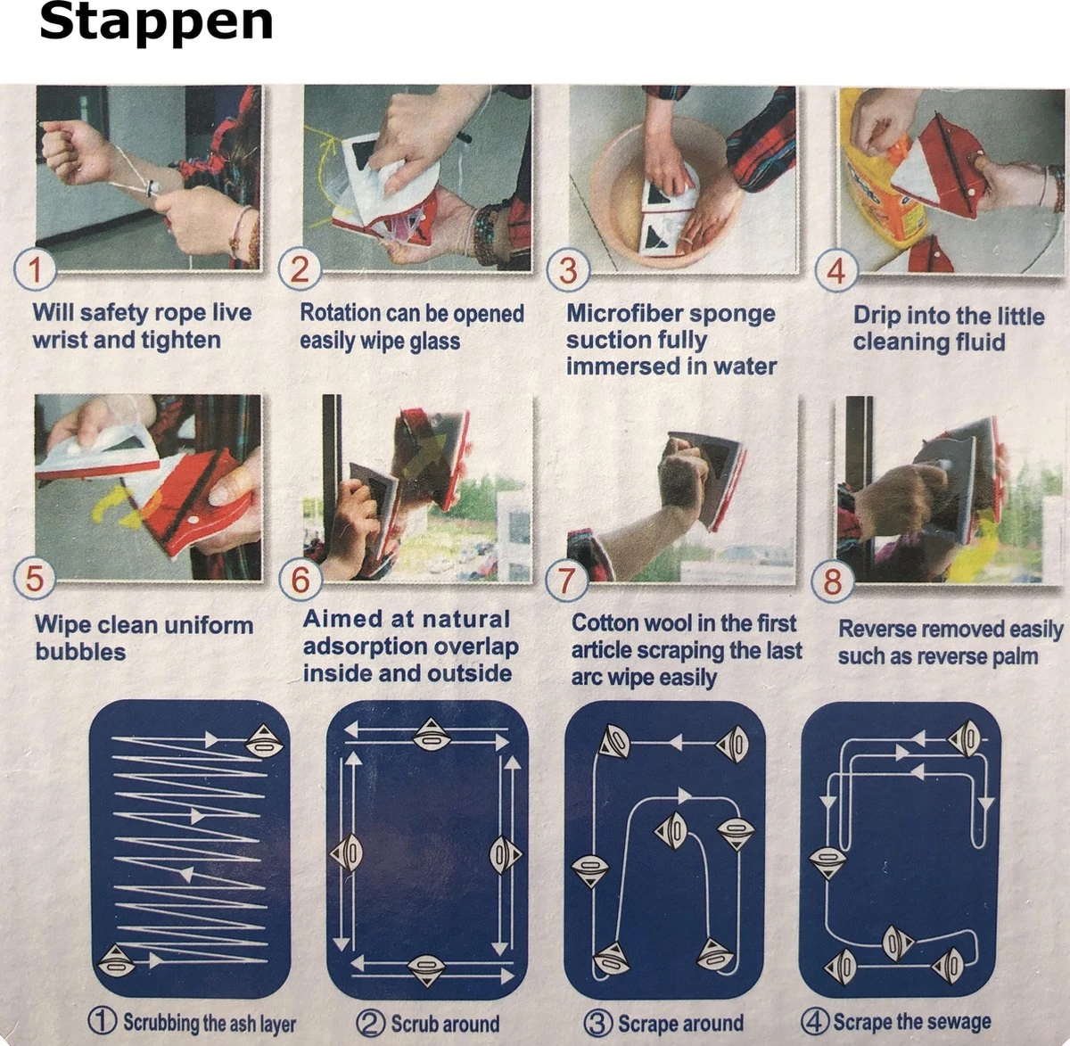 Merkloos Magnetische Raamwisser - Ruitenreiniger - Inclusief 24 Sponsjes + 4 Wissers + 4 Buttons 6 Merkloos Magnetische Raamwisser - Ruitenreiniger - Inclusief 24 Sponsjes + 4 Wissers + 4 Buttons - Afbeelding 6