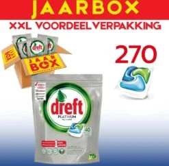 Dreft All In One Platinum - 270 Stuks - Vaatwastabletten - Jaarbox - Voordeelverpakking -HG Sales 1200x1175 6