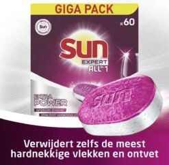 SUN® Sun Expert All-in 1 Vaatwastabletten - 60 Tabletten - Voordeelverpakking -HG Sales 1200x1176 1