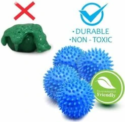 Merkloos Droger Ballen PVC – Herbruikbare Wasdroger Bollen – Snellere Droogtijd – - Wasbollen - 6 Stuks -HG Sales 1200x1176