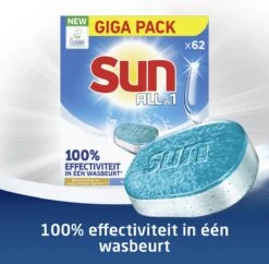 SUN® Sun All-in 1 Normaal Vaatwastabletten - 62 Tabletten - Voordeelverpakking -HG Sales 1200x1176 6