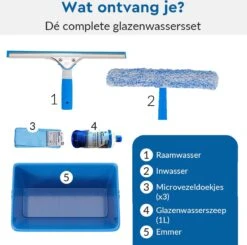 KT CLEANING - Raamwisser - Ramen Wassen Set Met Emmer - Ramen Wassen - Raamtrekker - Microvezeldoekjes 9 KT CLEANING - Raamwisser - Ramen Wassen Set Met Emmer - Ramen Wassen - Raamtrekker - Microvezeldoekjes -HG Sales 1200x1190 4