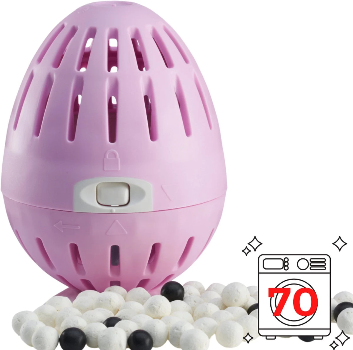 Eco-egg Wasbol Springbloesem 70 - Wasbeurten 7 Eco-egg Wasbol Springbloesem 70 - Wasbeurten - Afbeelding 7