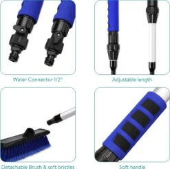 Navaris Telescopische Autowasborstel - Watergevoerde Wasborstel Voor Auto's En Ramen Met Uitschuifbare Lange Handgreep En Zachte Haren - Blauw 11 Navaris Telescopische Autowasborstel - Watergevoerde Wasborstel Voor Auto's En Ramen Met Uitschuifbare Lange Handgreep En Zachte Haren - Blauw -HG Sales 1200x1193 12