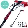 Cleanlix Telescoopsteel Met Borstel - Met Waterdoorvoer - Telescopische Wasborstel - Ramenwassen - Uitschuifbaar Tot 7,2 Meter