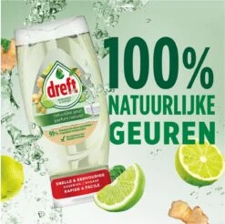 Dreft Natuurlijke Geur - Afwasmiddel - Bergamot & Gember - Ondersteboven Fles - Voordeelverpakking 8 X 370 Ml -HG Sales 1200x1197 31