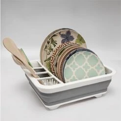 Merkloos Afdruiprek Voor Afwas - Afwasrek - Opvouwbaar - Inklapbaar - Compact - Vaatwasrek Met Bestekrekje -HG Sales 1200x1197 35